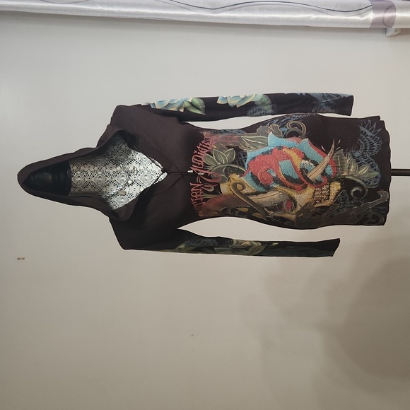 [L] Christian Audigier brown tunic - Picture 2 of 8